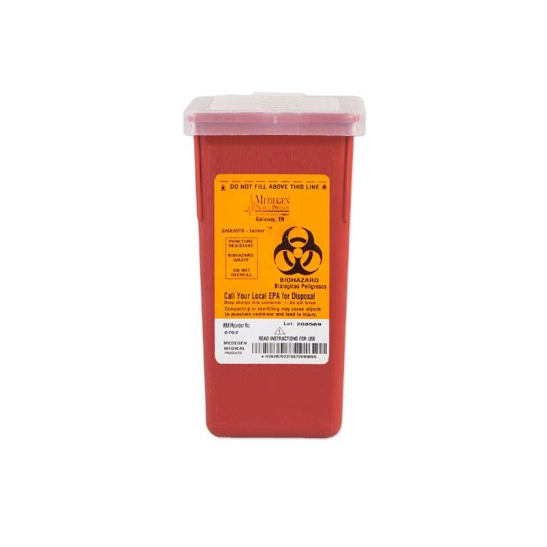Medegen Medical Products-Medegen Medical Stackable Sharps Container, 1 Qt-MedTech-1